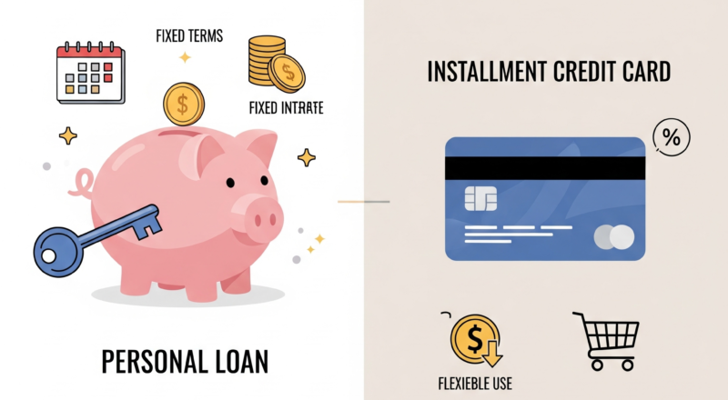 Empréstimo pessoal vs cartão de crédito parcelado: qual é mais vantajoso?